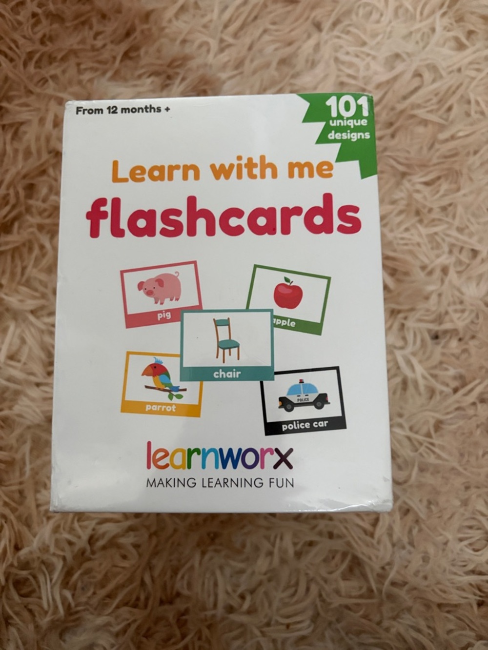 LearnWorx Learn With Me Flashcards - Colorful Educational Cards for Kids